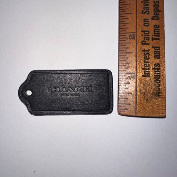 Coach Black Leather Hangtag New Key Chain Accessory - Picture 3 of 4